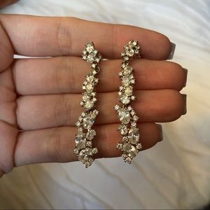 Silver Cubic Zirconia Drop Earrings